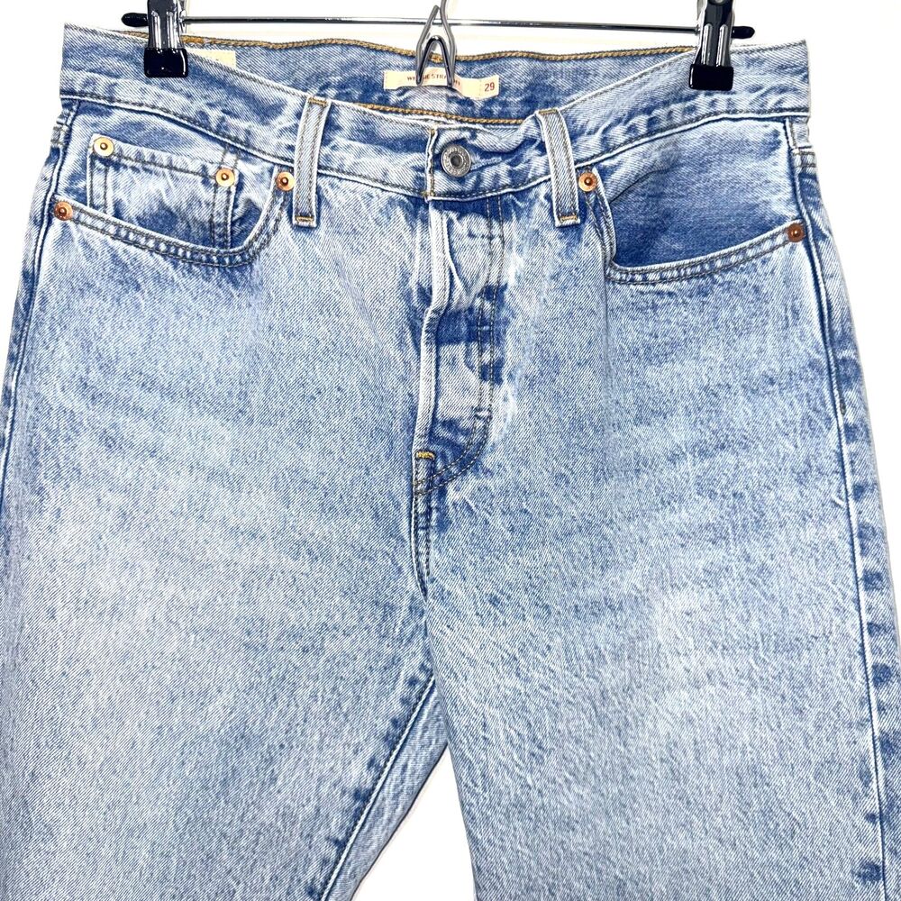 Levi's Wedgie Straight Jean In Acid Wash 29 - Picture 3 of 9